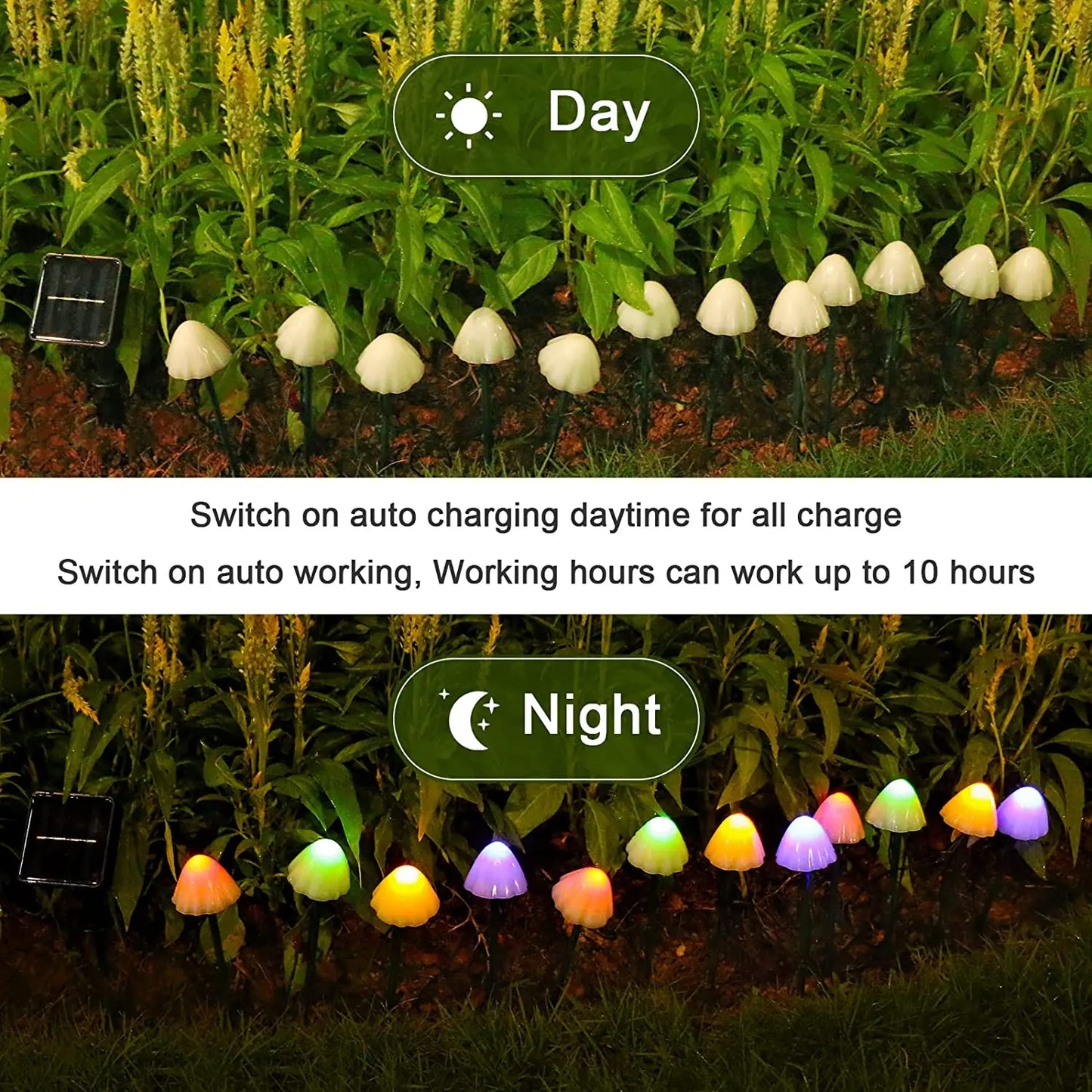 Solar Mini Mushroom Lights