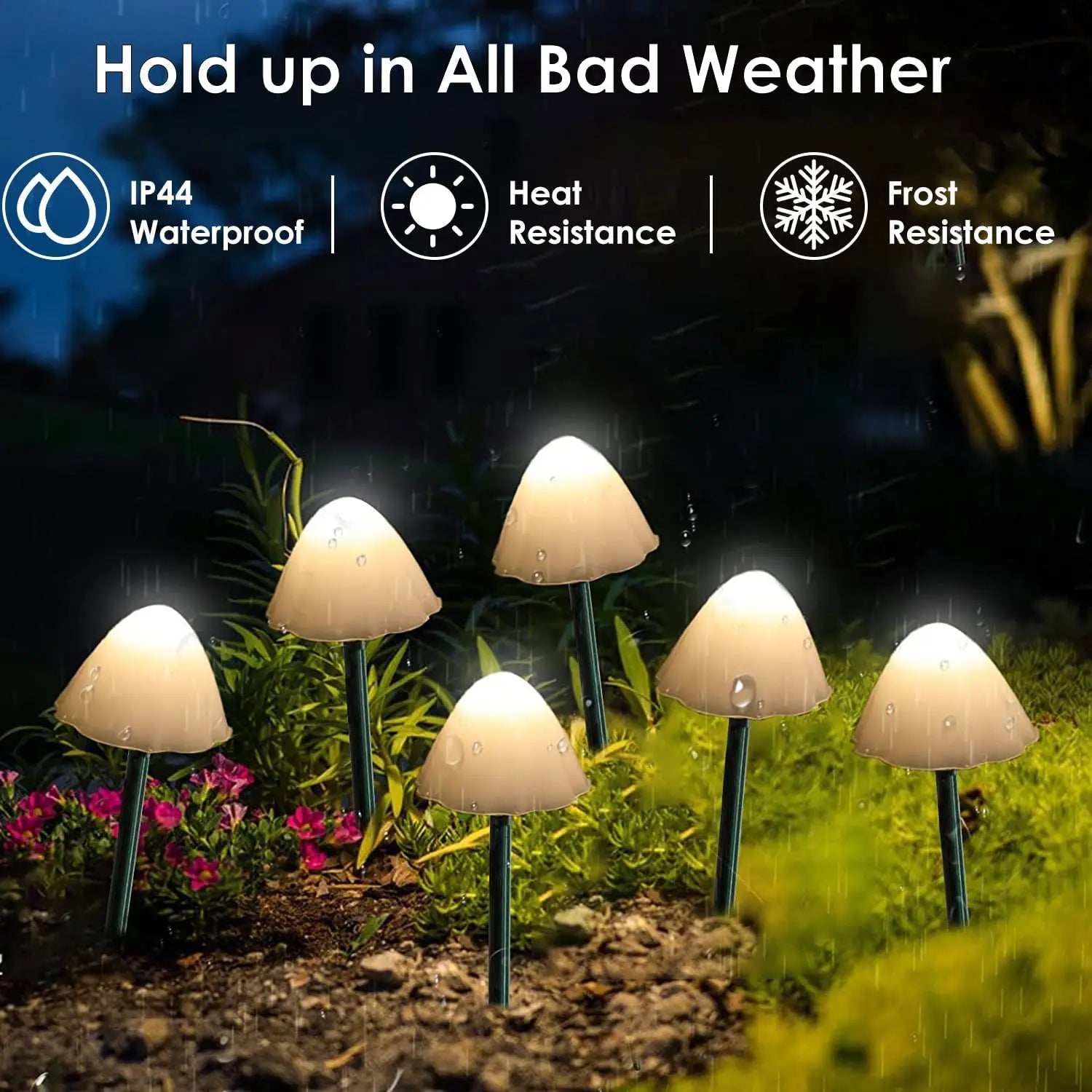 Solar Mini Mushroom Lights
