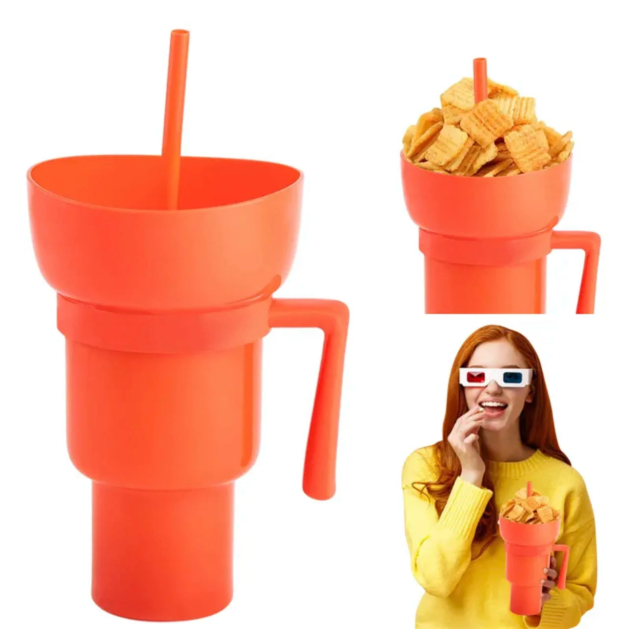 2 IN 1 Snack Cup & Beverage Cup
