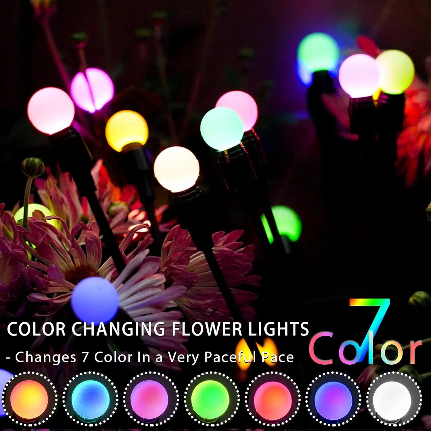 ✨10 LED Outdoor Solar Firefly Garden Lights – Illuminate Your Nights with a Magical Glow! ✨