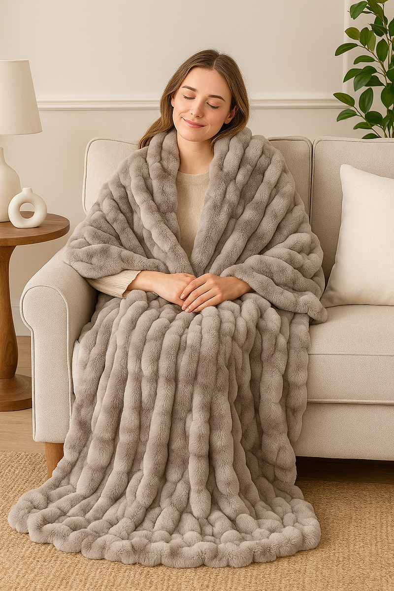 Mongolian Faux Fur Throw