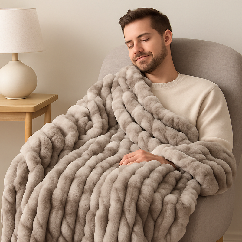 Mongolian Faux Fur Throw