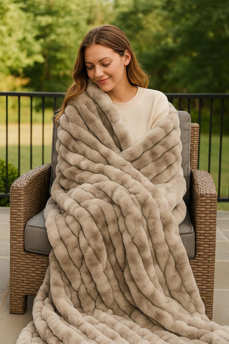 Mongolian Faux Fur Throw