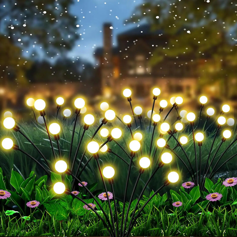 ✨10 LED Outdoor Solar Firefly Garden Lights – Illuminate Your Nights with a Magical Glow! ✨