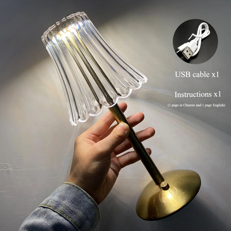 ✨ Crystal Touch Tabletop Lamp