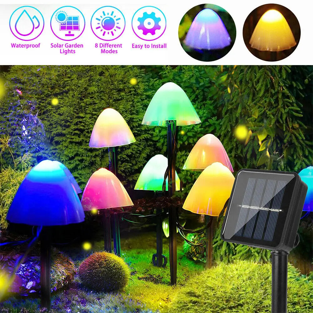 Solar Mini Mushroom Lights
