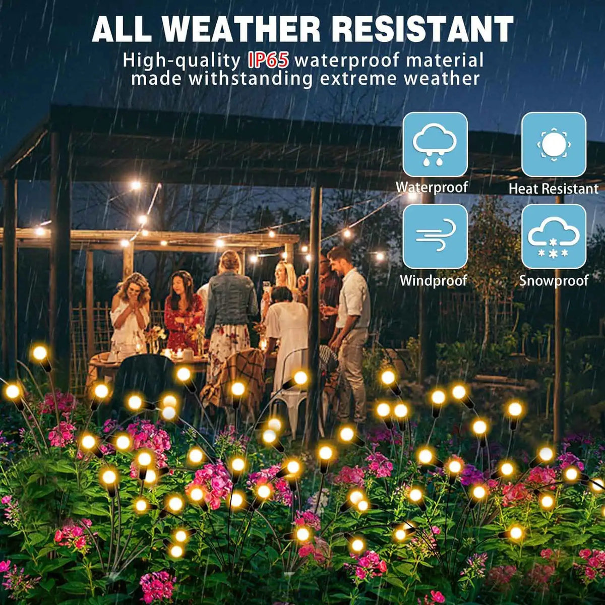 ✨10 LED Outdoor Solar Firefly Garden Lights – Illuminate Your Nights with a Magical Glow! ✨