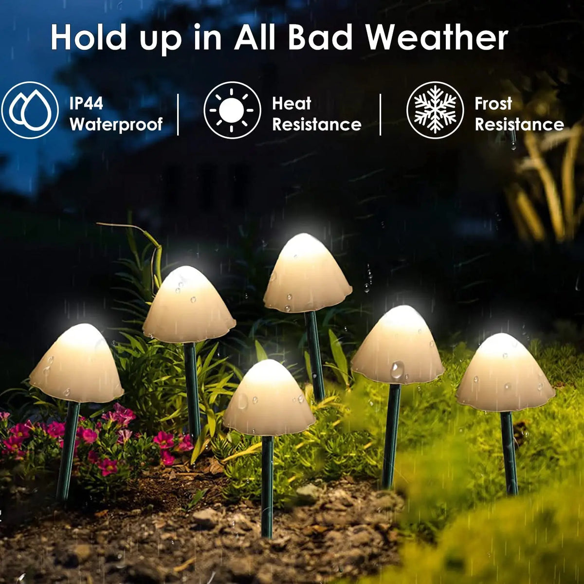 Solar Mini Mushroom Lights