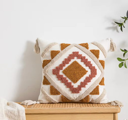 Western Aztec Pillow Cover "Rust/Brown"