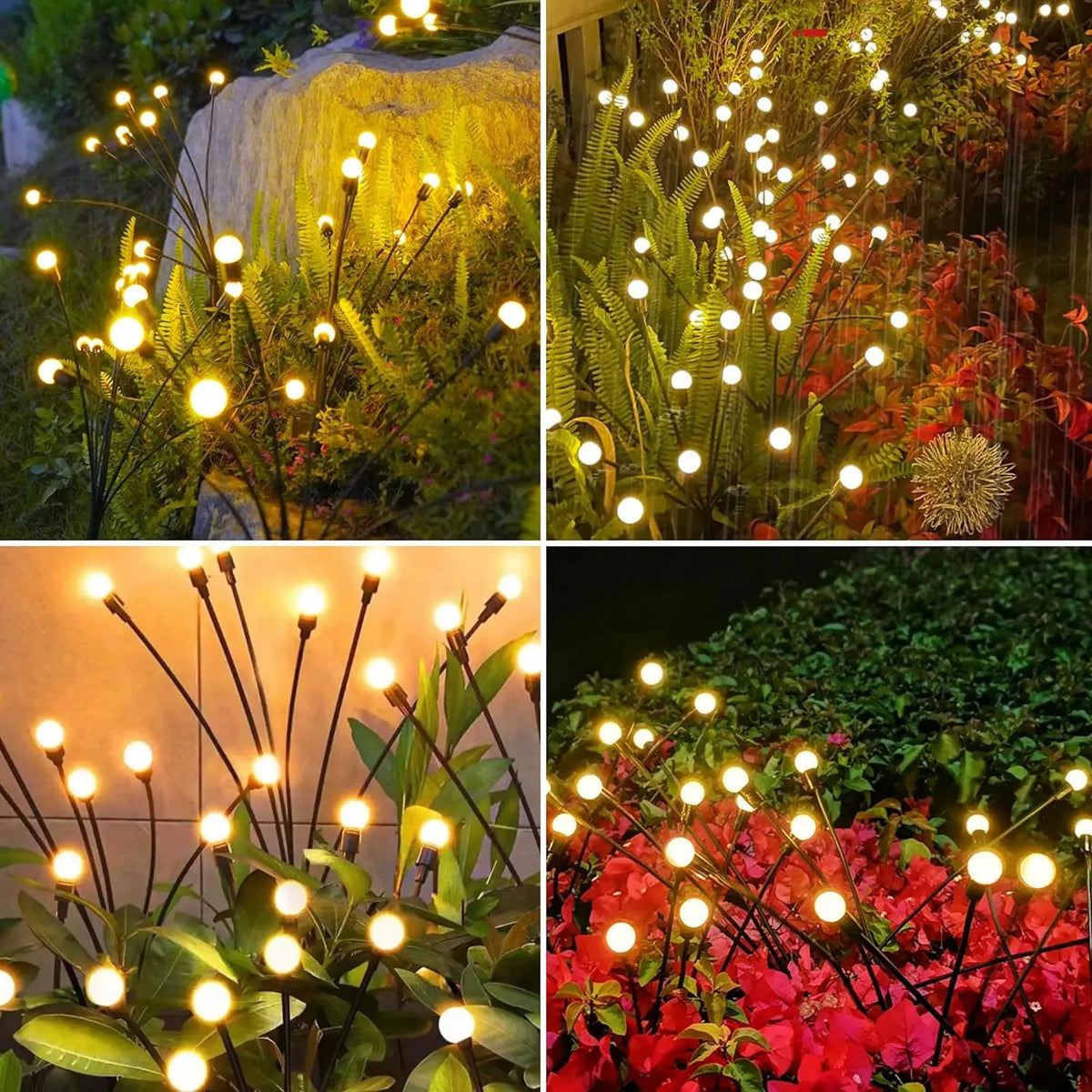 ✨10 LED Outdoor Solar Firefly Garden Lights – Illuminate Your Nights with a Magical Glow! ✨