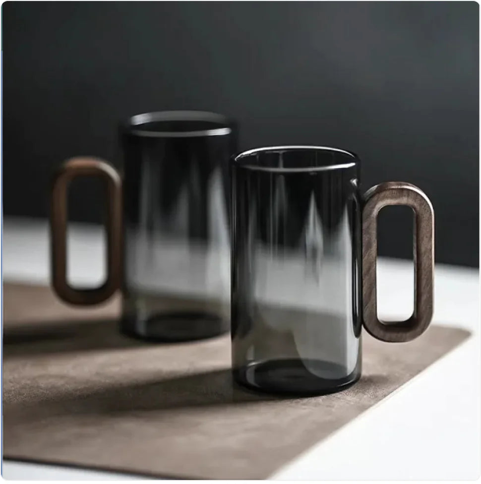 Borosilicate Glass Water Cup – Smoky Gray