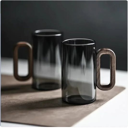 Borosilicate Glass Water Cup – Smoky Gray