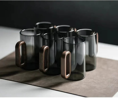 Borosilicate Glass Water Cup – Smoky Gray