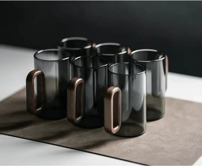 Borosilicate Glass Water Cup – Smoky Gray