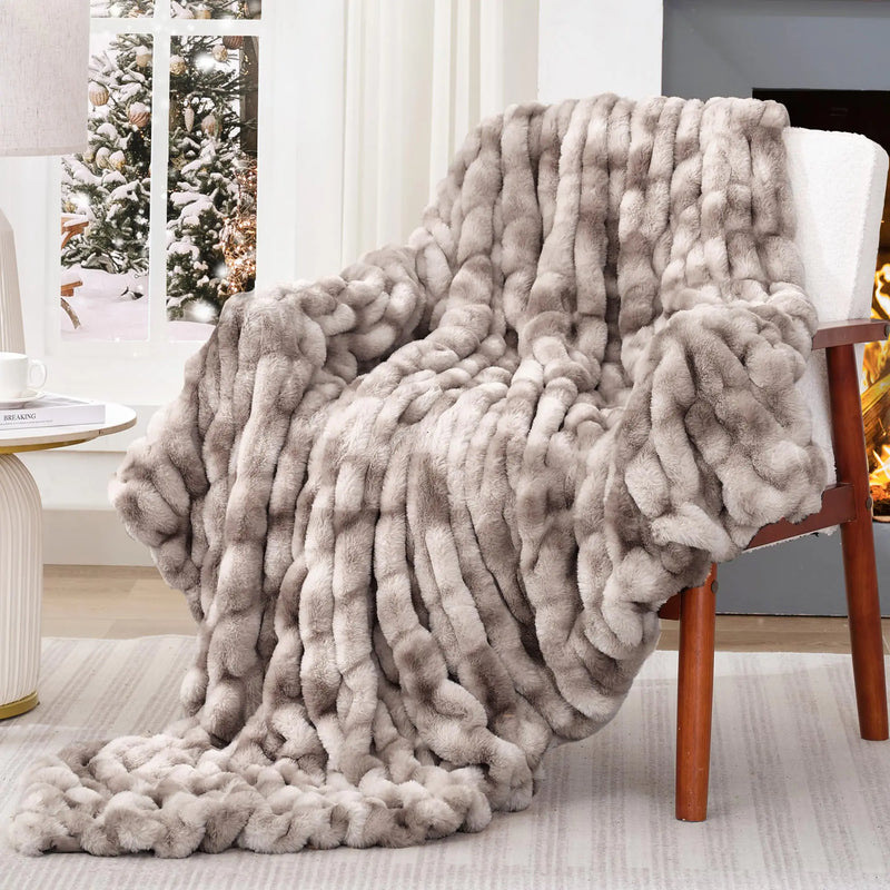 Mongolian Faux Fur Throw