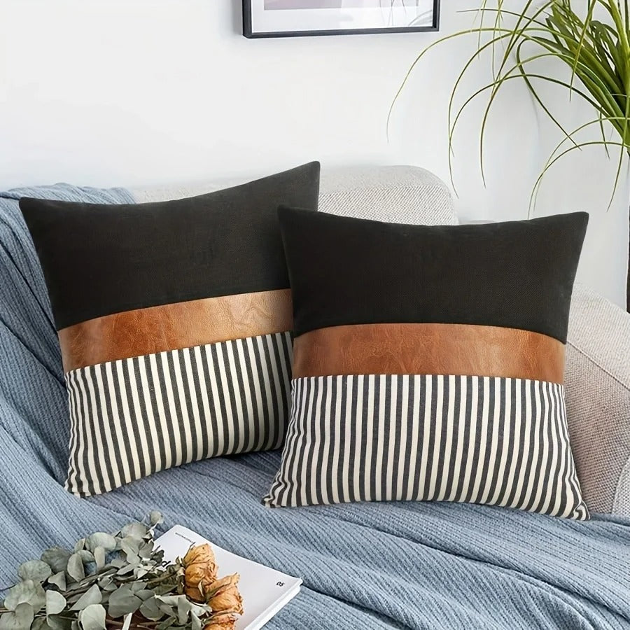 European Leather Pillow Covers