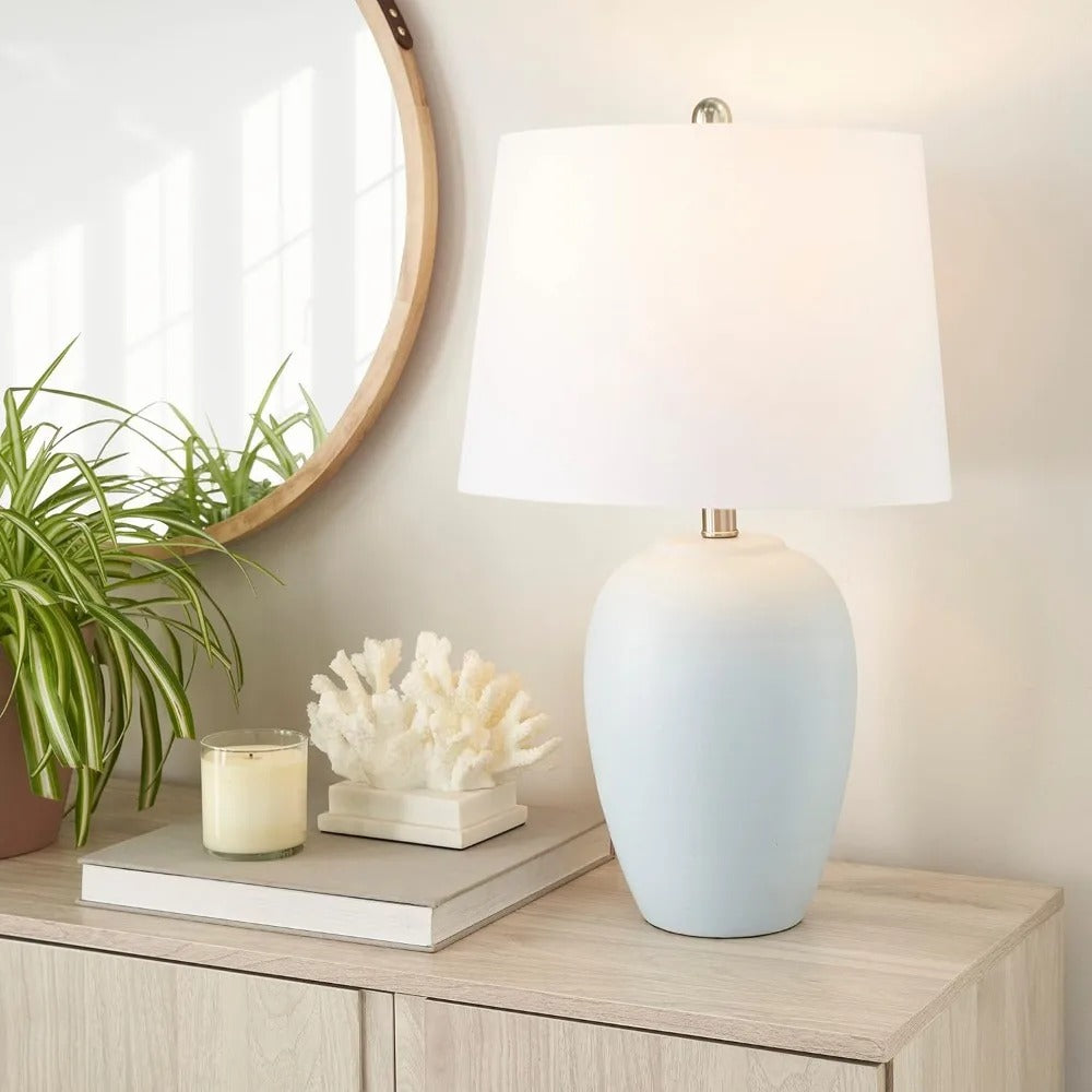 European Ceramic textured Lamp