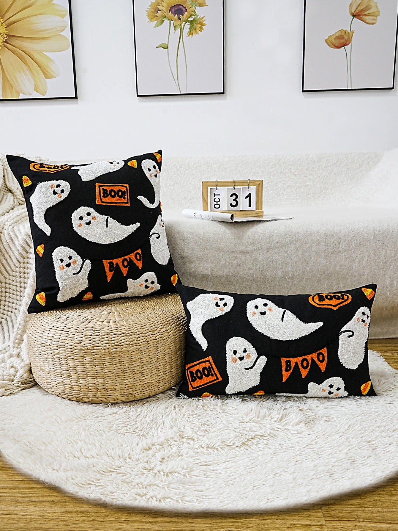 Cozy Ghost Decorative Pillow Cover