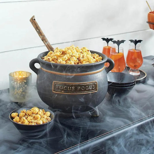 Witches Cauldron Serving Bowl with Witches Spoon