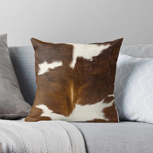 Cowhide Pillow Cover