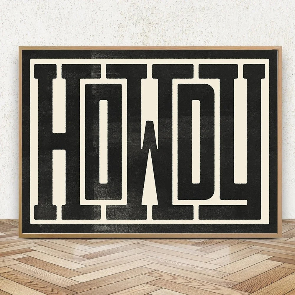 Western HOWDY Wall Art