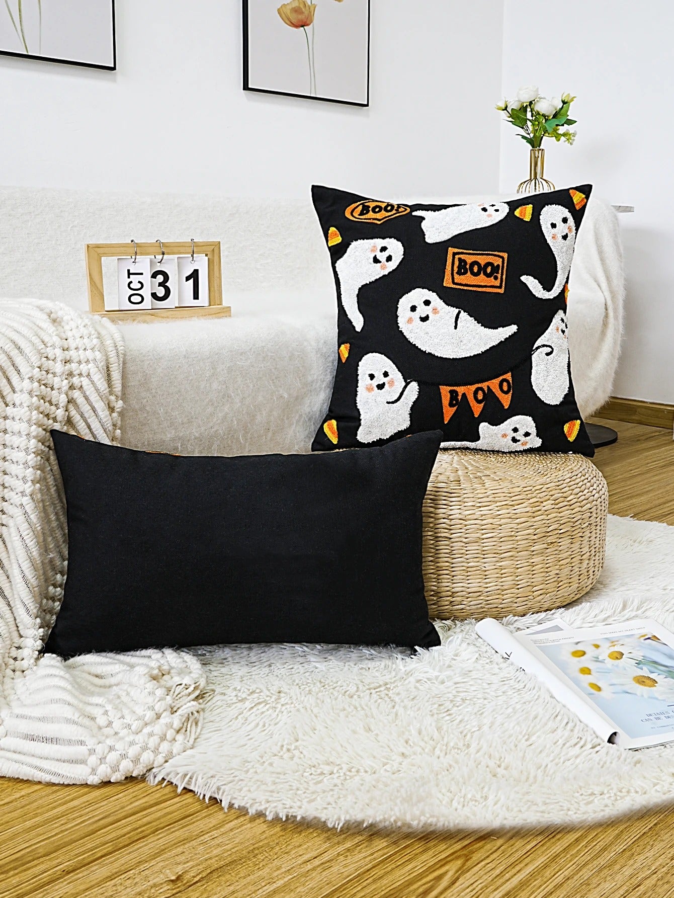 Cozy Ghost Decorative Pillow Cover