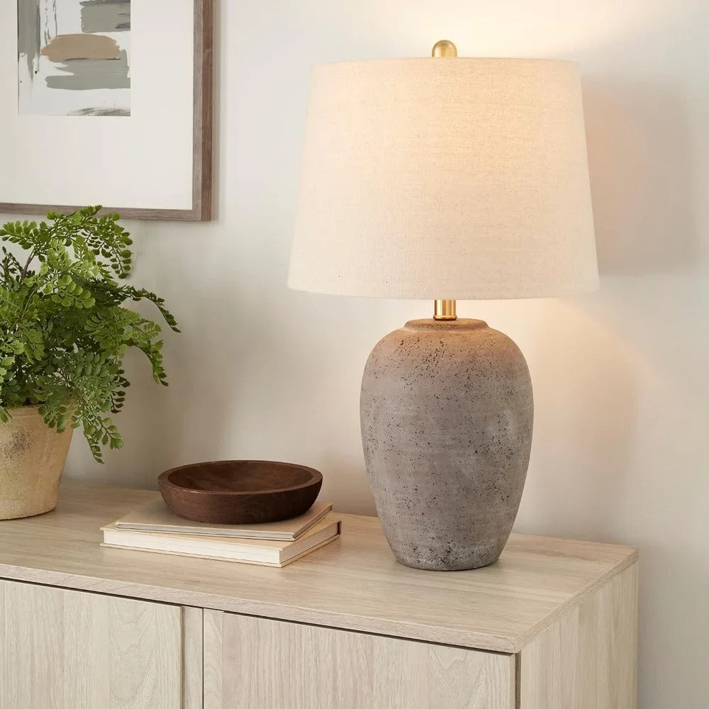 European Ceramic textured Lamp