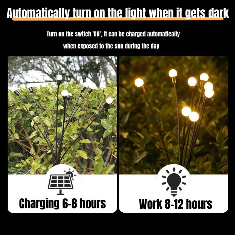 LED Solar Powered Garden Lights Firefly Lights