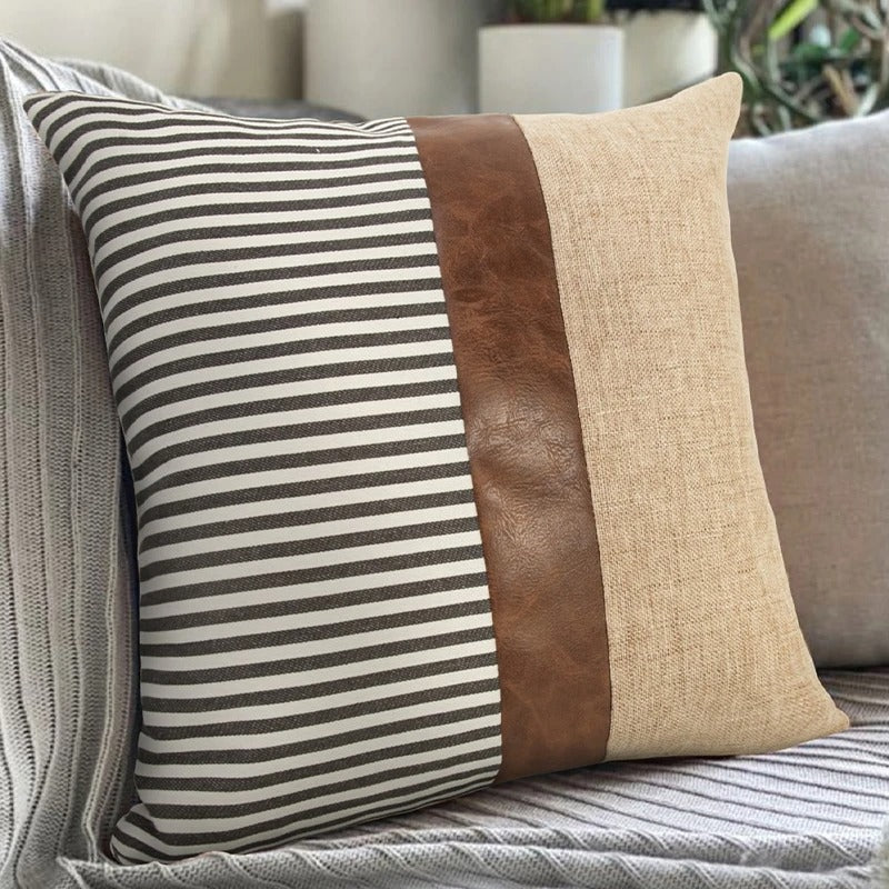 European Leather Pillow Covers