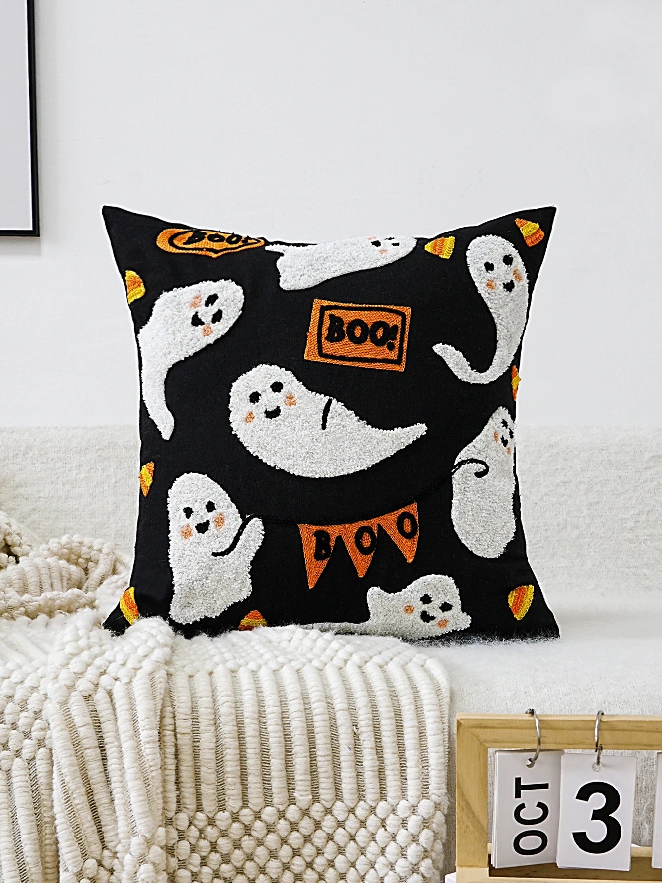 Cozy Ghost Decorative Pillow Cover