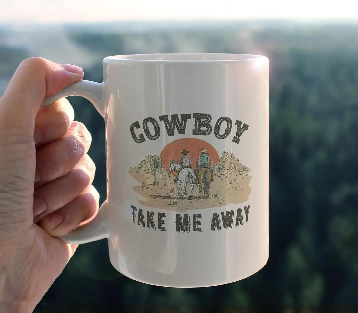 Cowboy Take Me Away Ceramic Mug-11oz