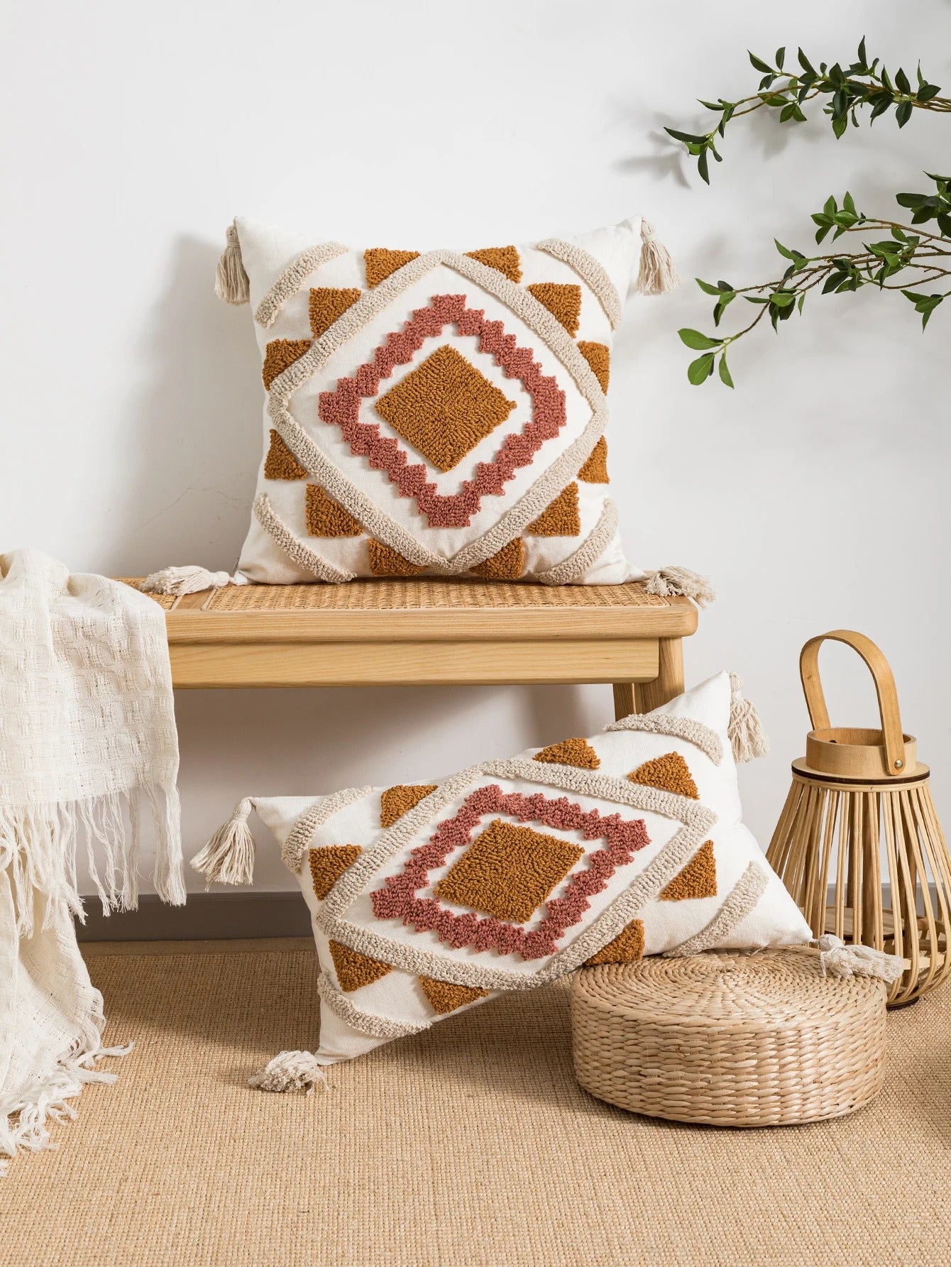 Western Aztec Pillow Cover "Rust/Brown"