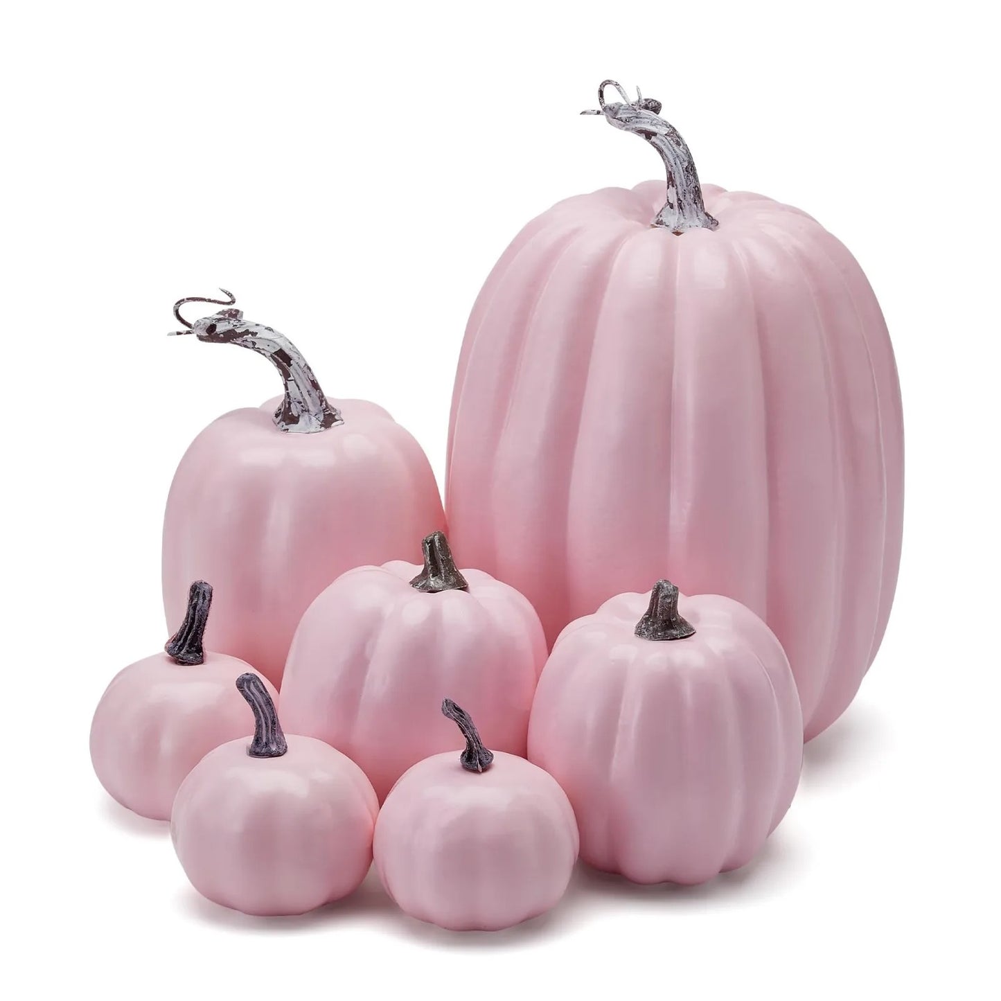 7pcs Artificial Assorted Pumpkin Set Stacking Pumpkins