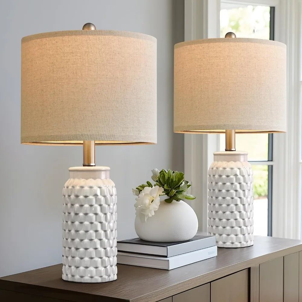 2pc Ceramic French Style lamp