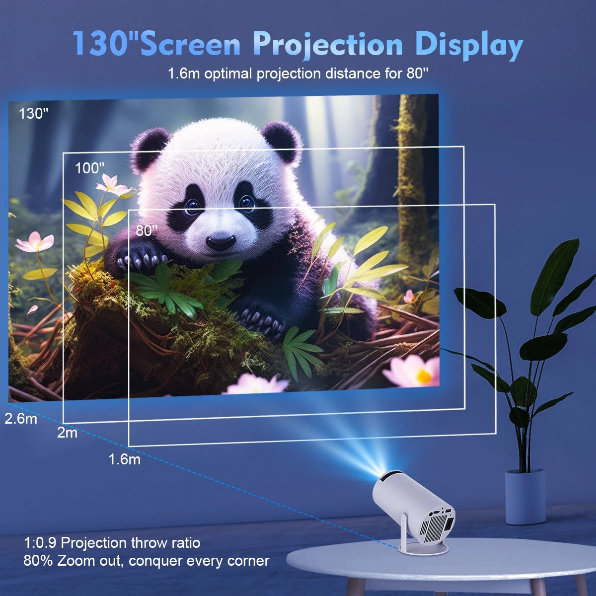 Portable Outdoor Smart 4k Projector