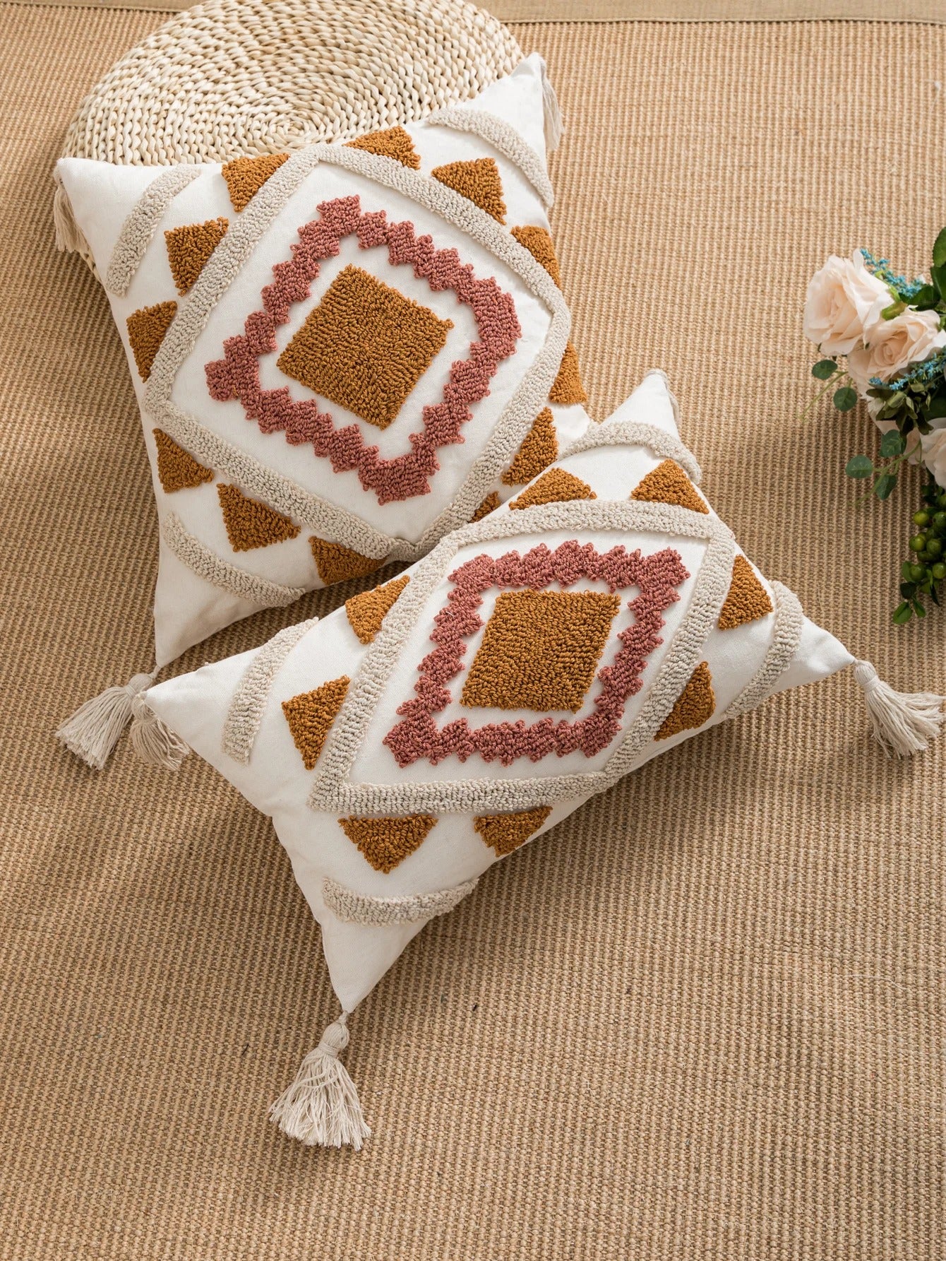 Western Aztec Pillow Cover "Rust/Brown"