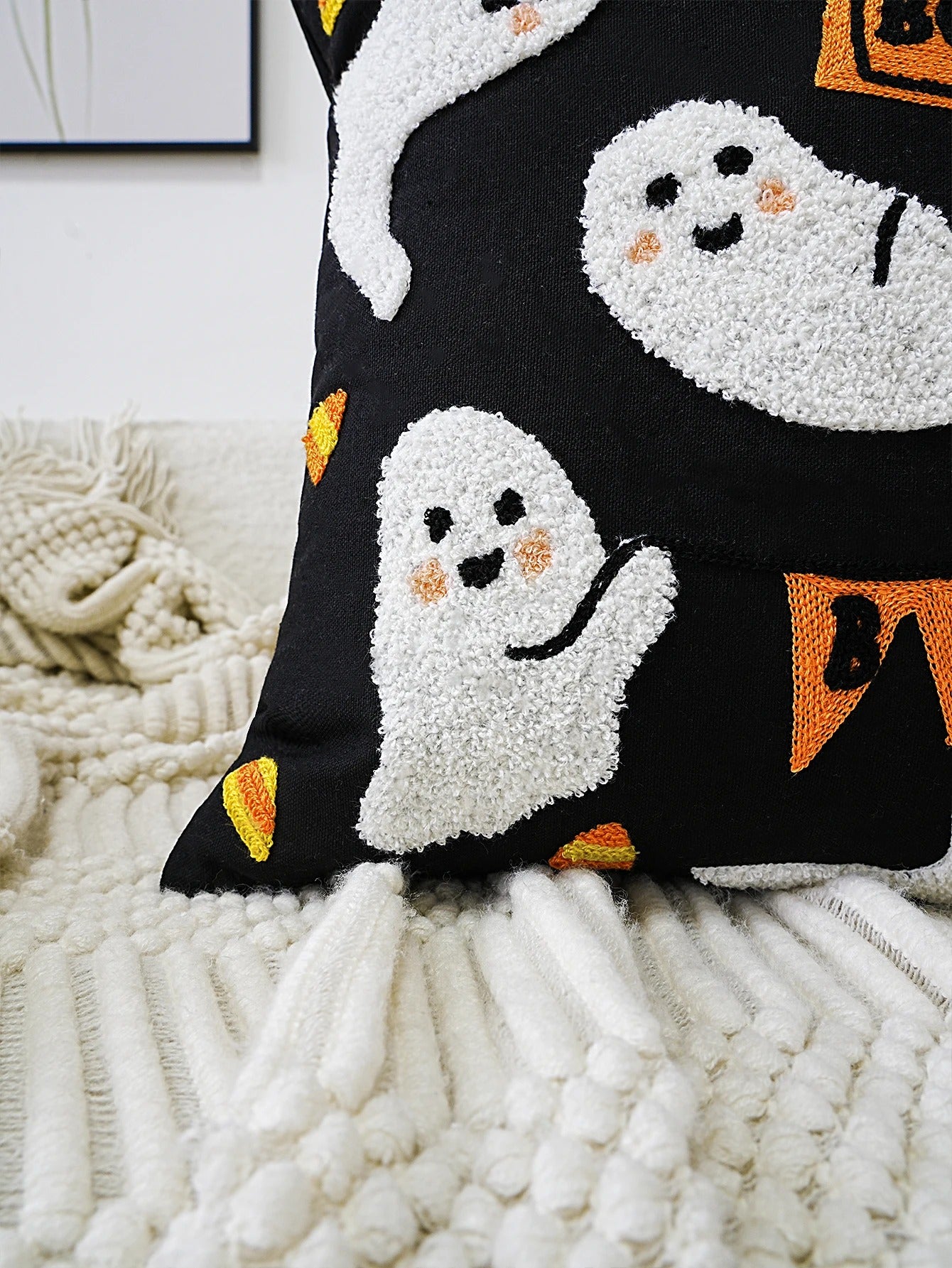 Cozy Ghost Decorative Pillow Cover