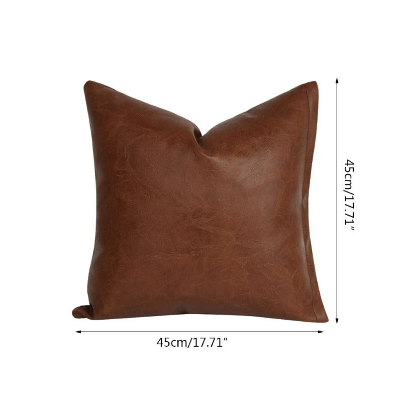 Western Leather Pillow Cover