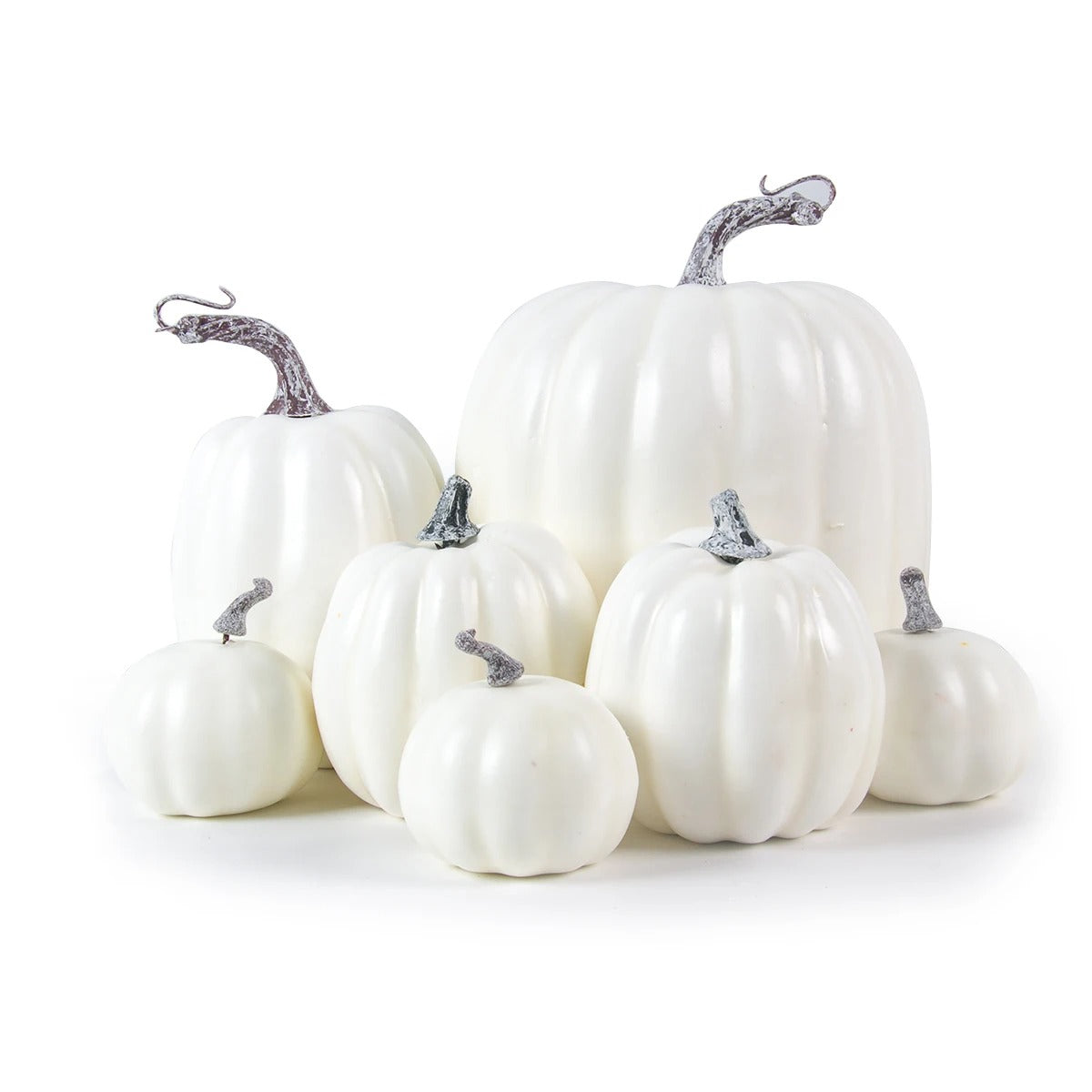 7pcs Artificial Assorted Pumpkin Set Stacking Pumpkins