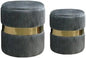 Velvet Storage Ottoman for Livingroom, Set of 2