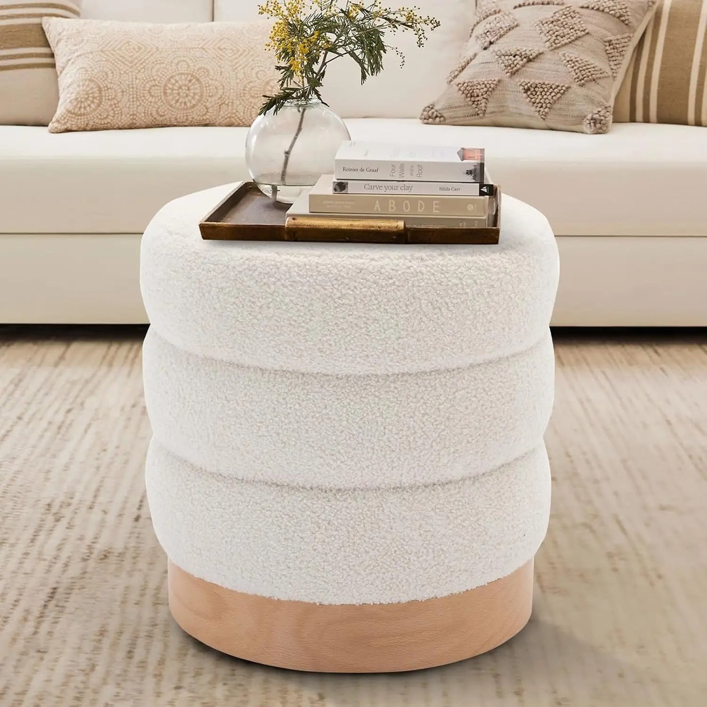 Velvet Tufted Ottoman