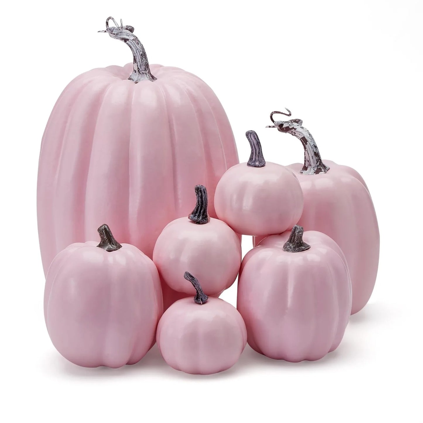 7pcs Artificial Assorted Pumpkin Set Stacking Pumpkins