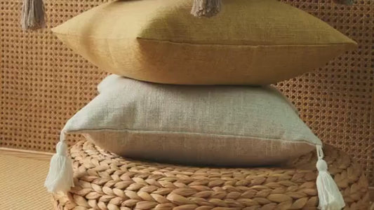 European Indoor/Outdoor Linen Pillow Covers